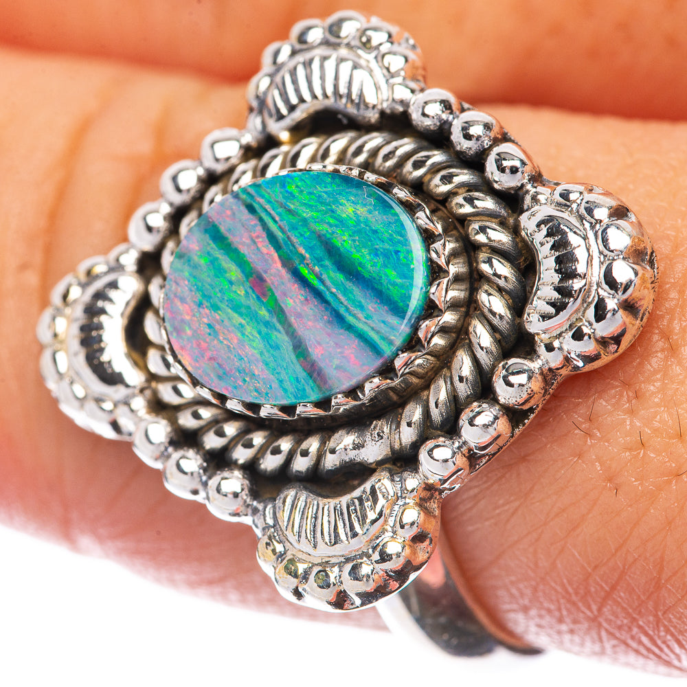 Doublet Fire Opal Ring Size 9 (925 Sterling Silver) R145110