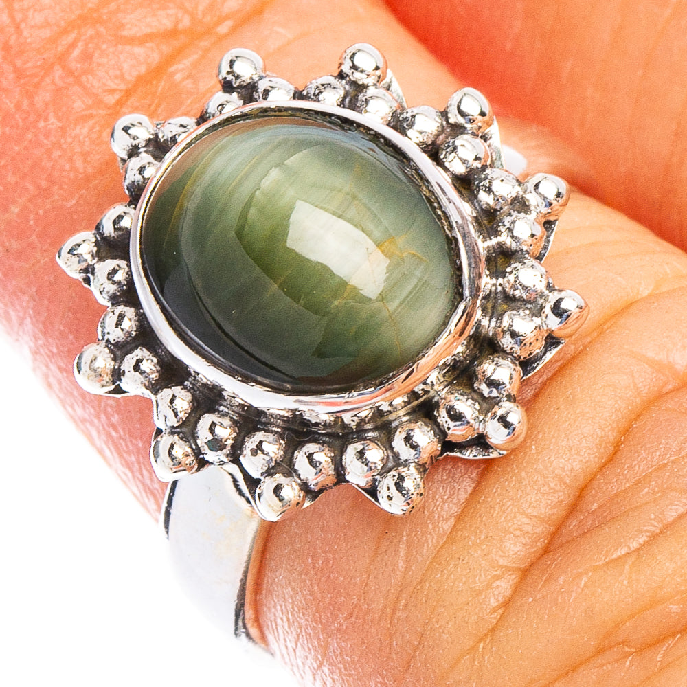 Cat's Eye Jasper Ring Size 5 (925 Sterling Silver) R6745