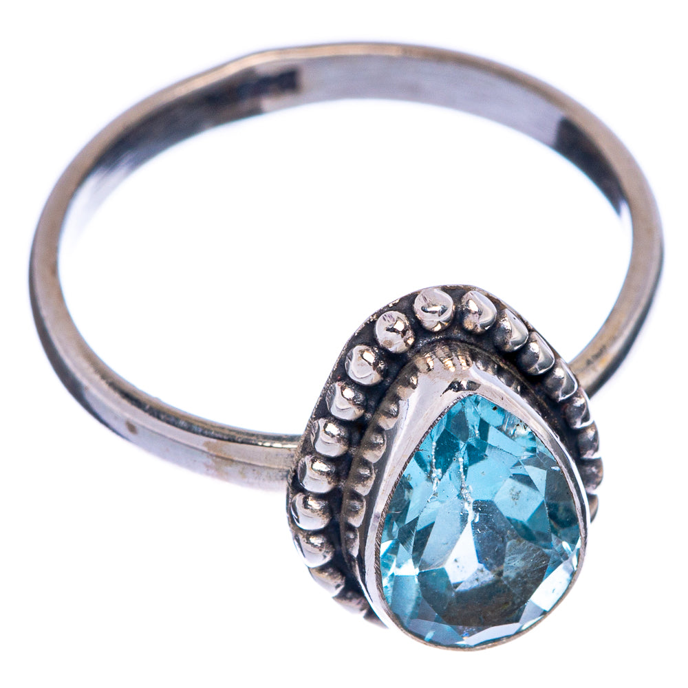 Blue Topaz Dainty Ring Size 5.75 (925 Sterling Silver) R145679