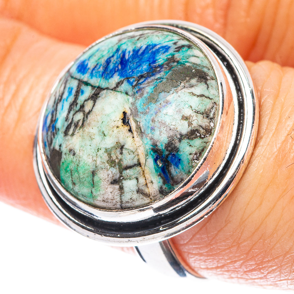 Azurite Ring Size 7.75 (925 Sterling Silver) R4119