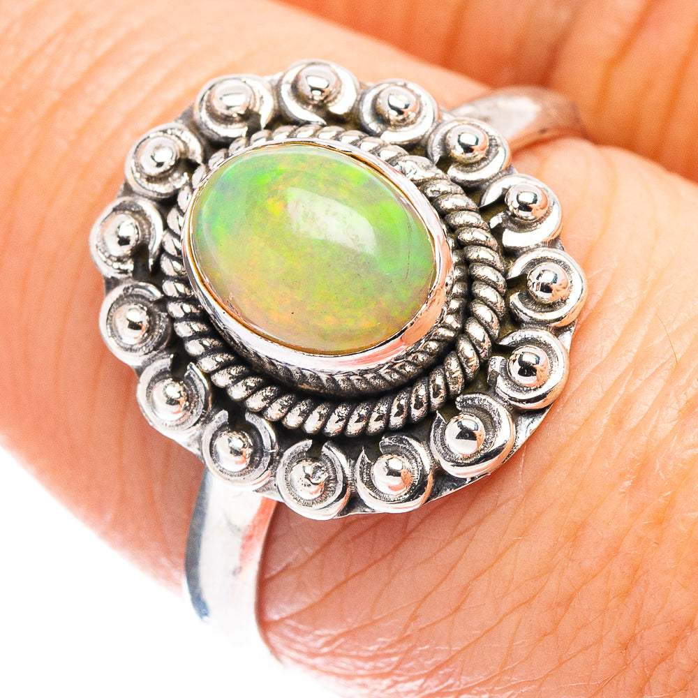Rare Ethiopian Opal Ring Size 7.75 (.925 Sterling Silver)