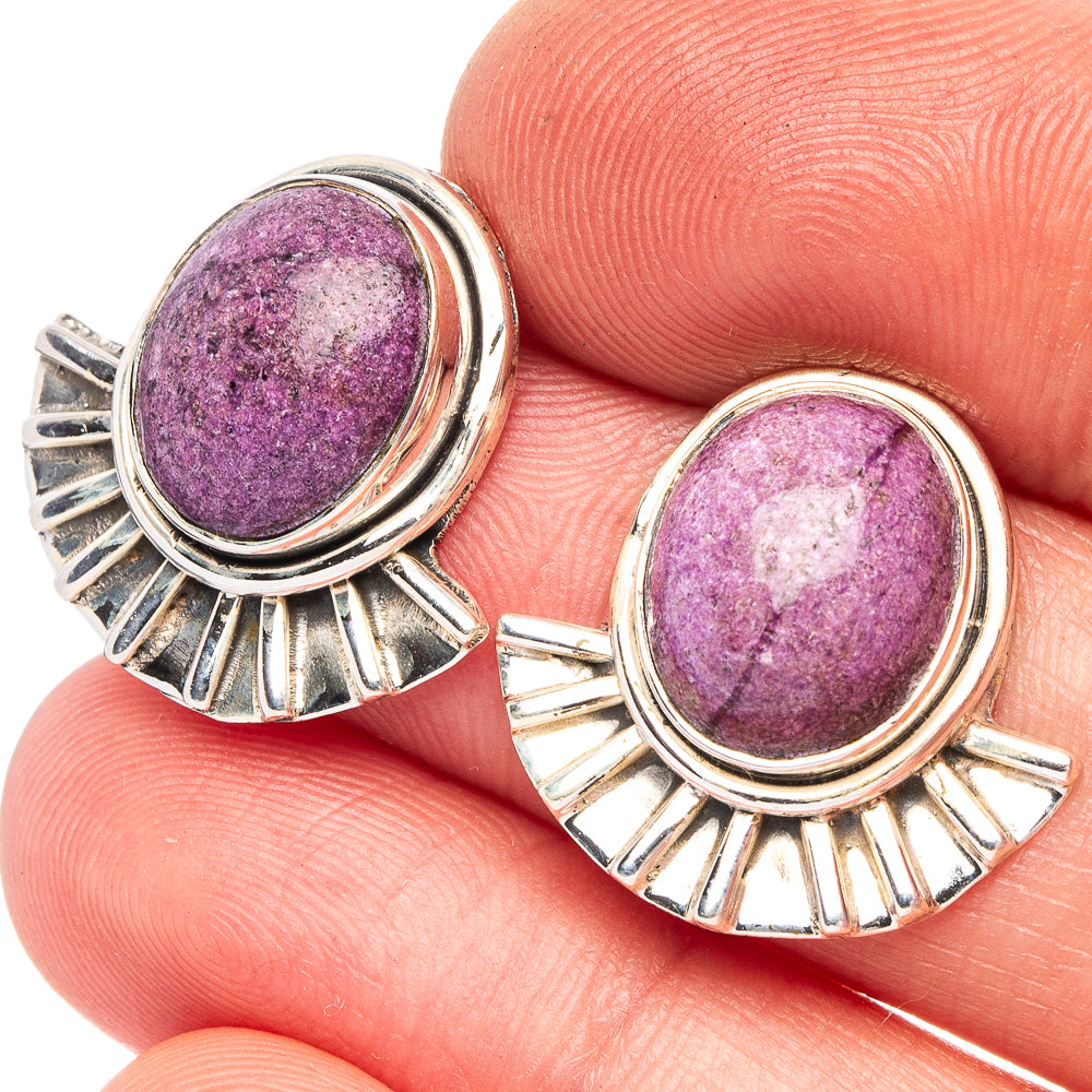 Stichtite 925 Sterling Silver Earrings 3/4" (925 Sterling Silver) E2135