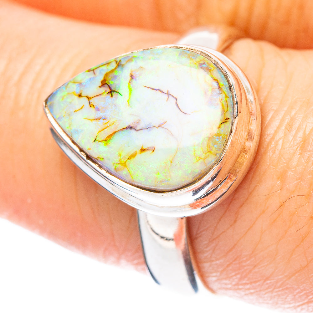 Rare Sterling Opal Ring Size 8.25 (925 Sterling Silver) R4358