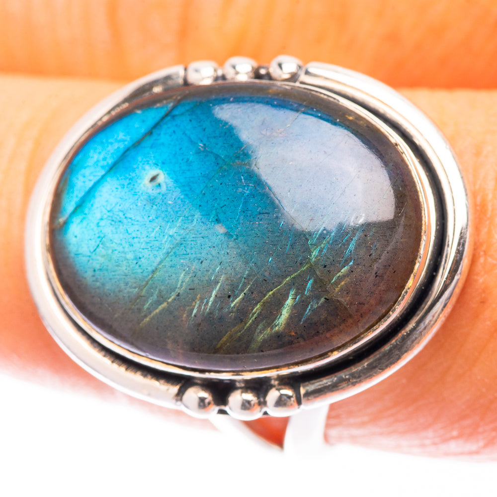 Labradorite Ring Size 8.25 (925 Sterling Silver) R141525