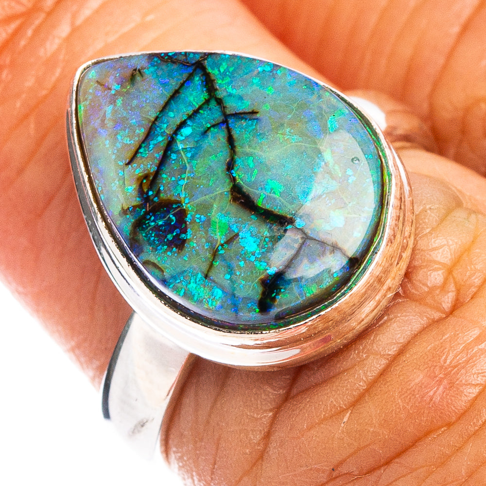 Rare Sterling Opal Ring Size 6 (.925 Sterling Silver)