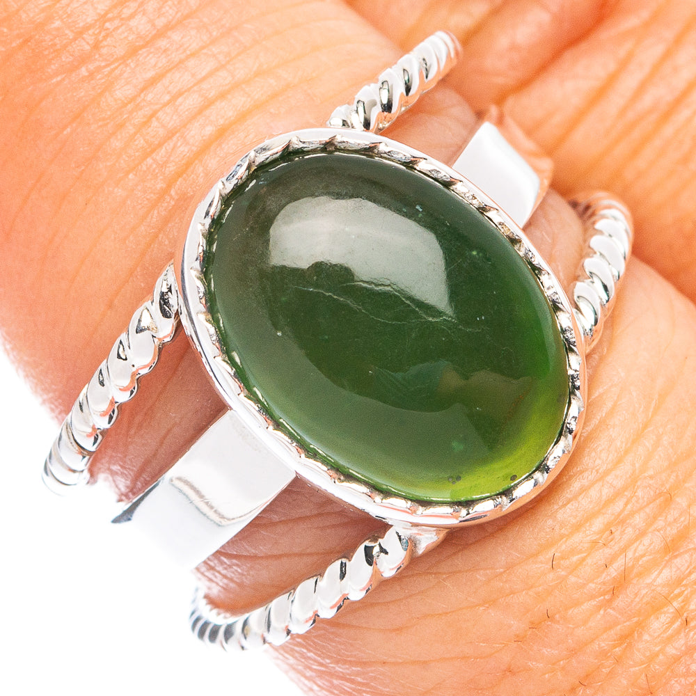 Premium Green Aventurine Ring Size 7.5 (925 Sterling Silver) R7656