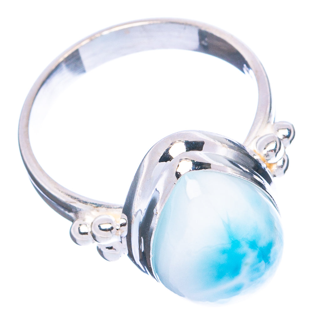 Rare Larimar Ring Size 6.75 (.925 Sterling Silver)