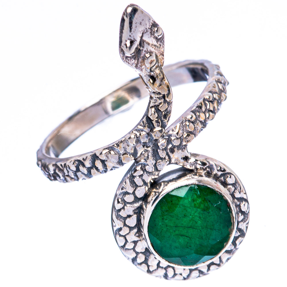Value Green Sillimanite Snake Ring Size 6 (925 Sterling Silver) R3258