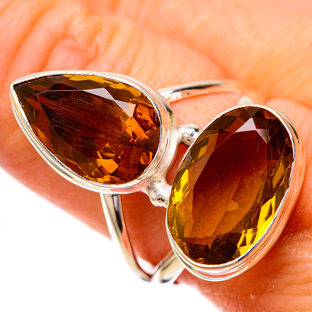 Large Faceted Citrine Ring Size 9 (925 Sterling Silver) RING139863