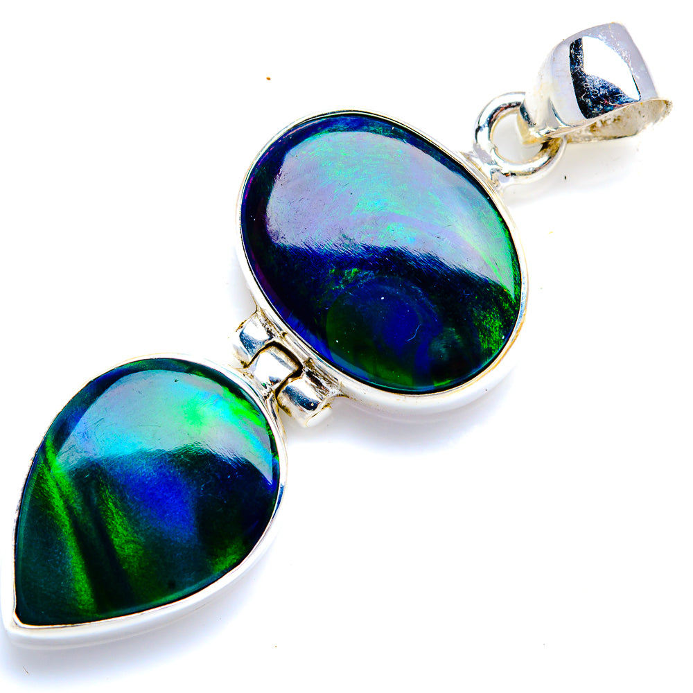 Aura Opal 925 Sterling Silver Pendant 1 3/4" (925 Sterling Silver) PD38442