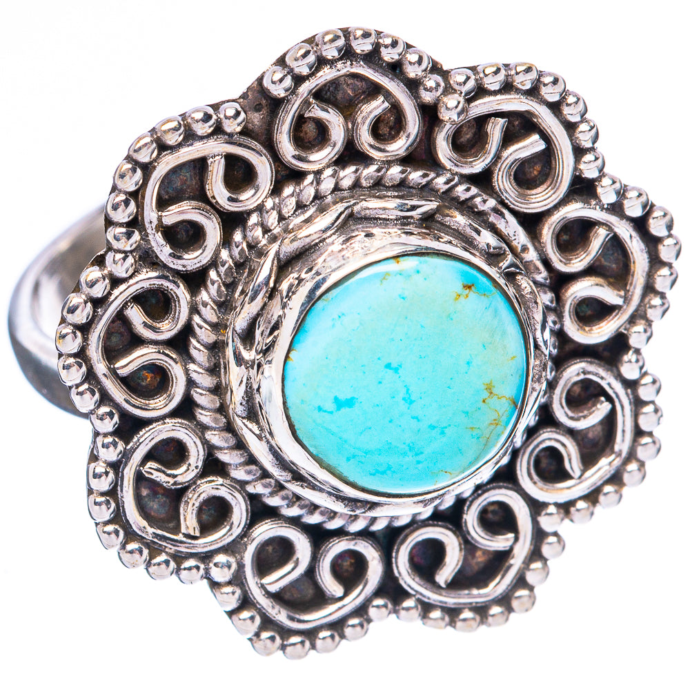 Rare Golden Hills Turquoise Ring Size 7.75 (925 Sterling Silver) R4264