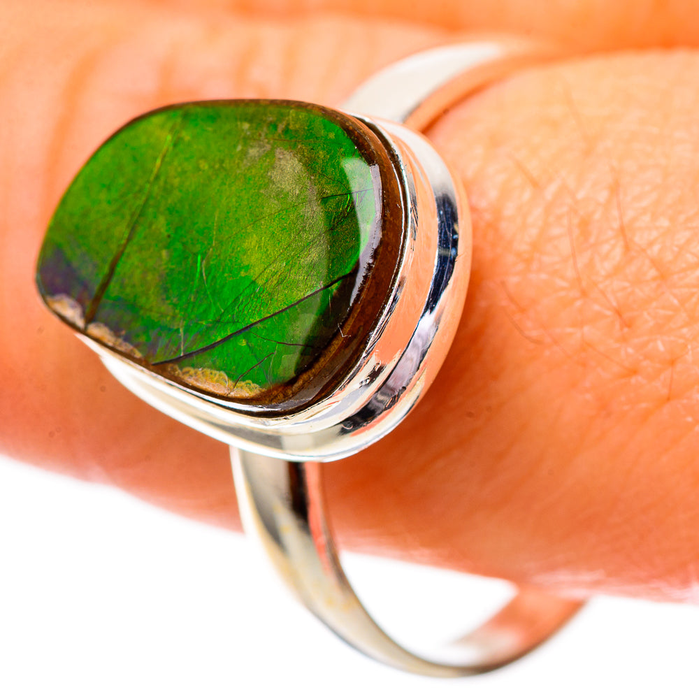 Canadian Ammolite Ring Size 11.75 (925 Sterling Silver) RING139756