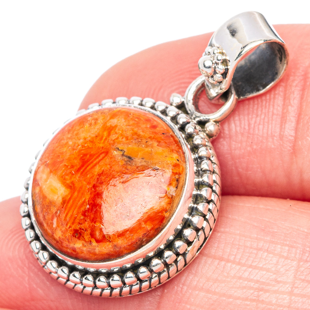 Sponge Coral Pendant 1 1/8" (925 Sterling Silver) P41113