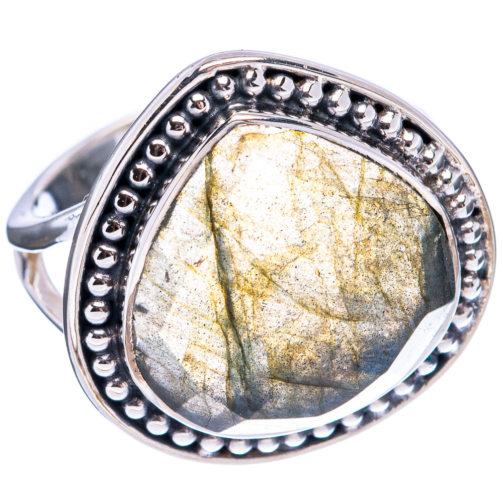 Premium Labradorite Ring Size 6.75 (.925 Sterling Silver)