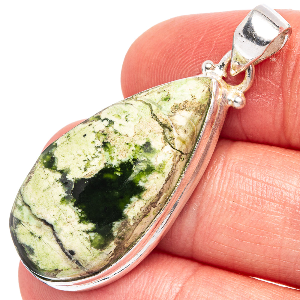 Rainforest Opal Pendant 1 5/8" (925 Sterling Silver) P44061