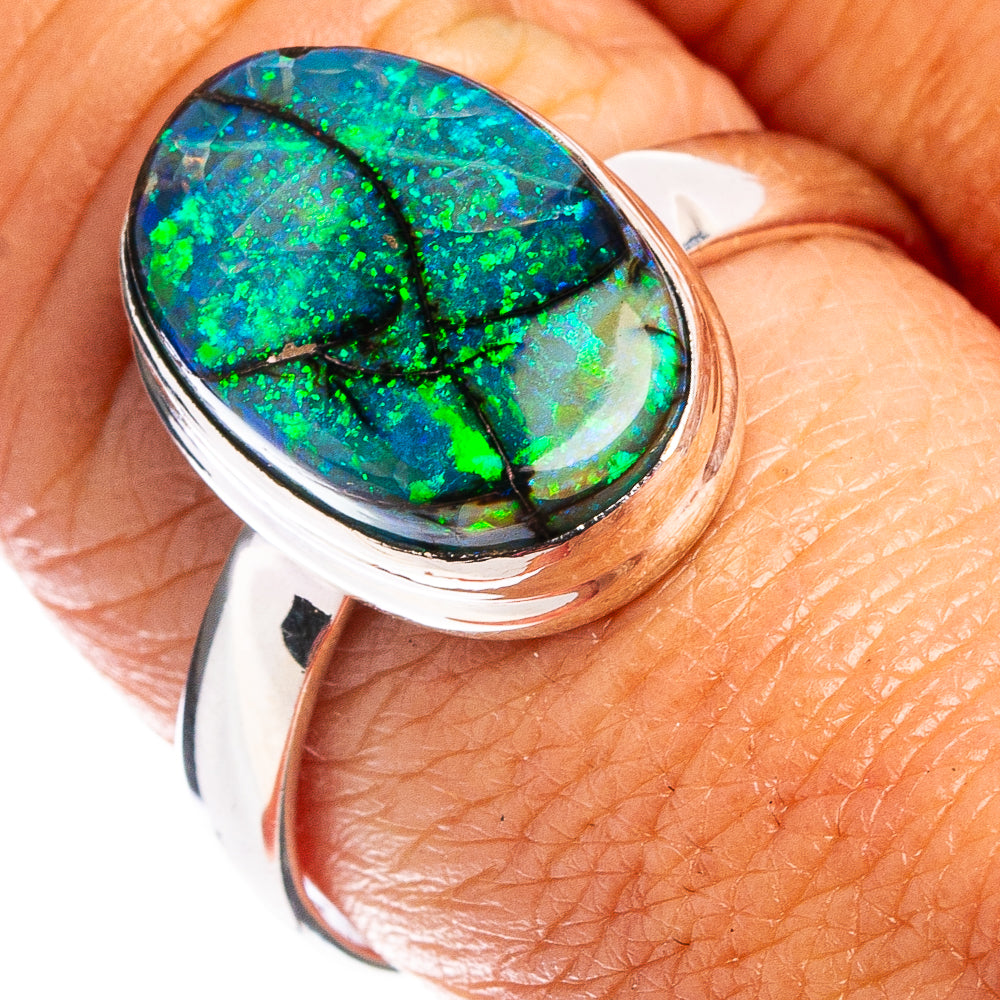 Rare Sterling Opal Ring Size 9 (.925 Sterling Silver)