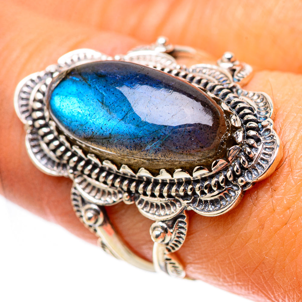 Labradorite Ring Size 8 (925 Sterling Silver) RING138819