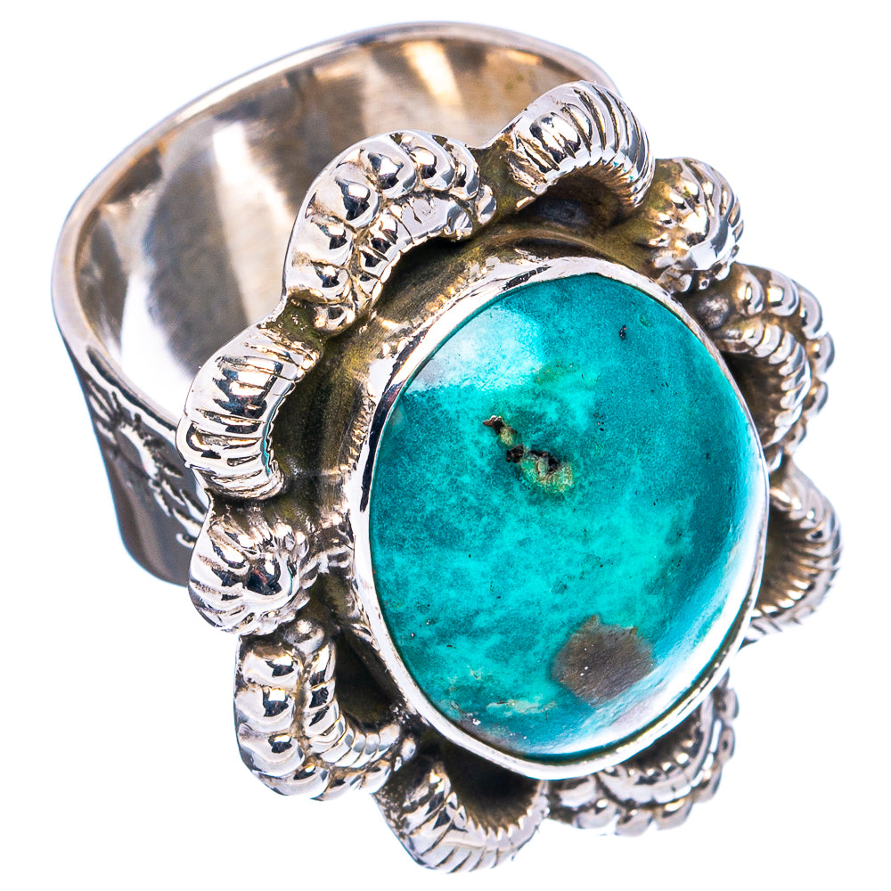 Exclusive Kingman Turquoise Ring Size 7 Adjustable (.925 Sterling Silver)
