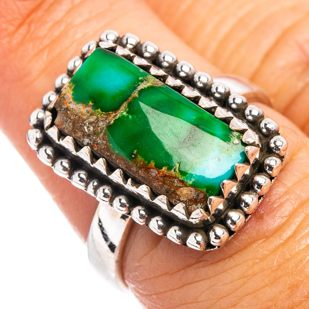Rare Sonoran Gold Turquoise Ring Size 6.75 (.925 Sterling Silver)