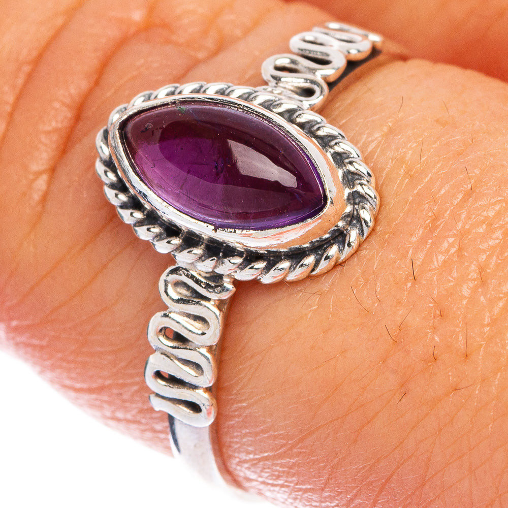 Amethyst Dainty Ring Size 8.25 (925 Sterling Silver) R145360