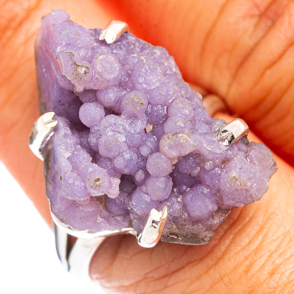 Premium Grape Agate Ring Size 8 (.925 Sterling Silver)