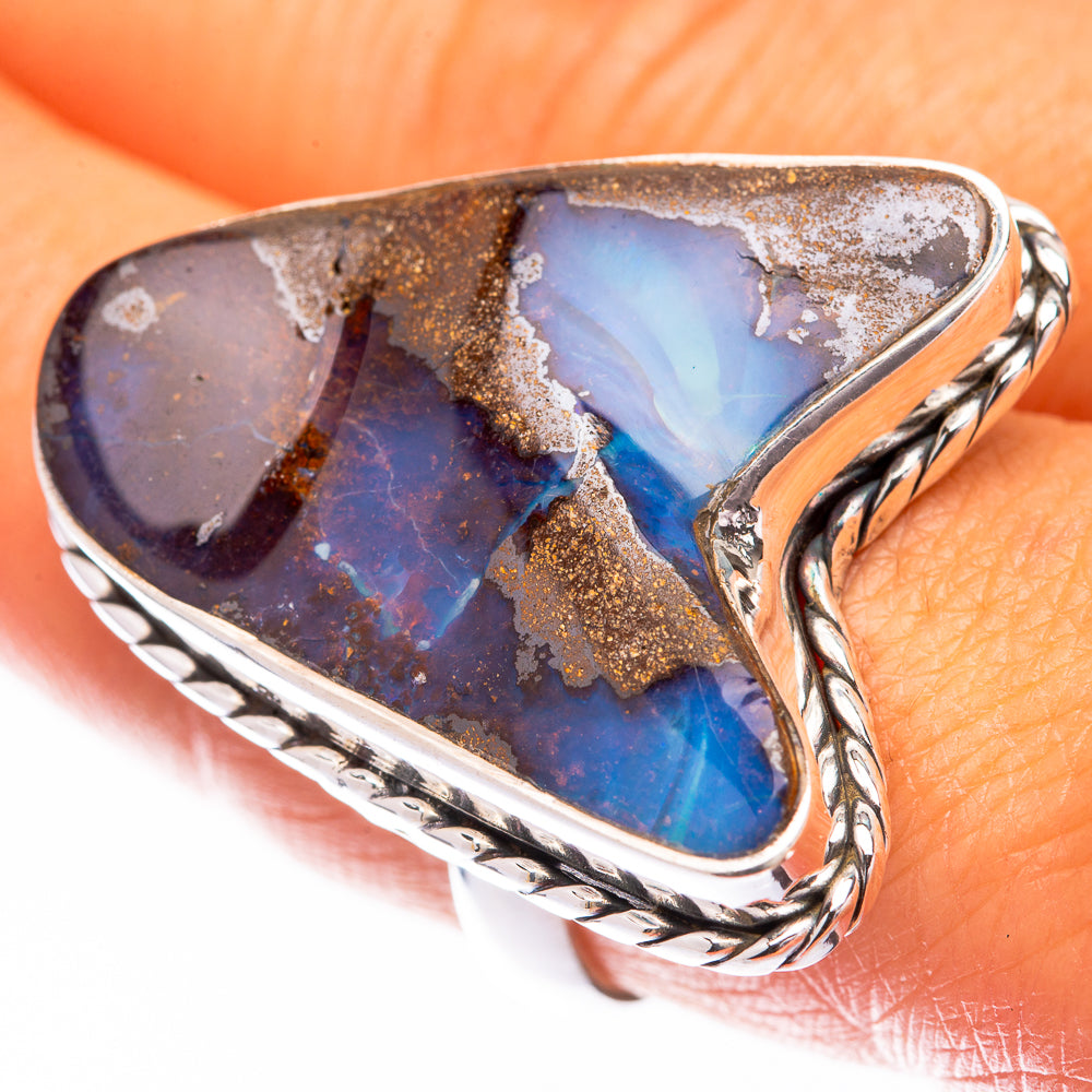 Large Boulder Opal Ring Size 8.5 (925 Sterling Silver) R140865
