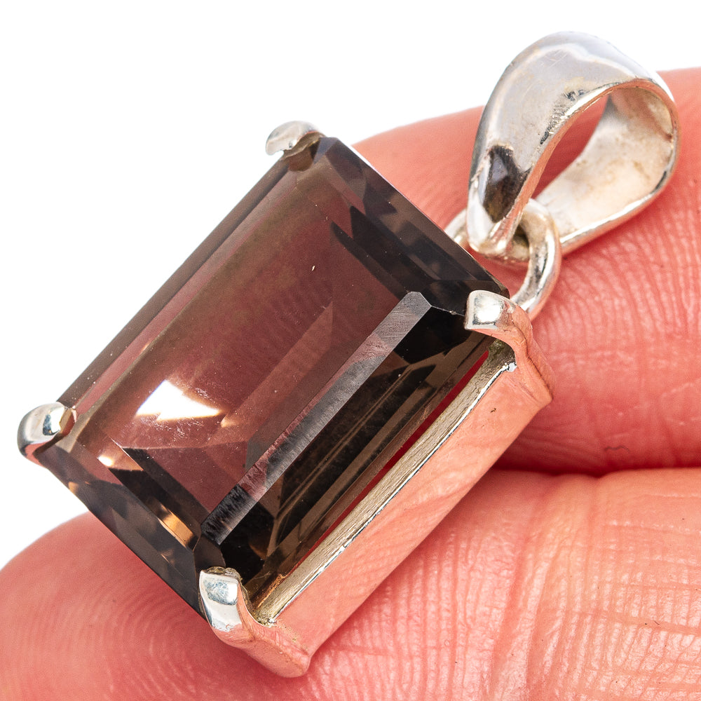 Smoky Quartz Pendant 1" (925 Sterling Silver) P42022