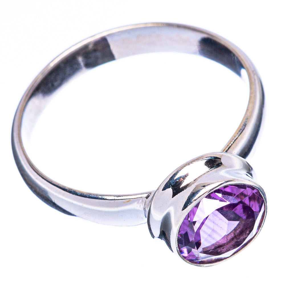 Value Faceted Amethyst Ring Size 8 (925 Sterling Silver) R3332