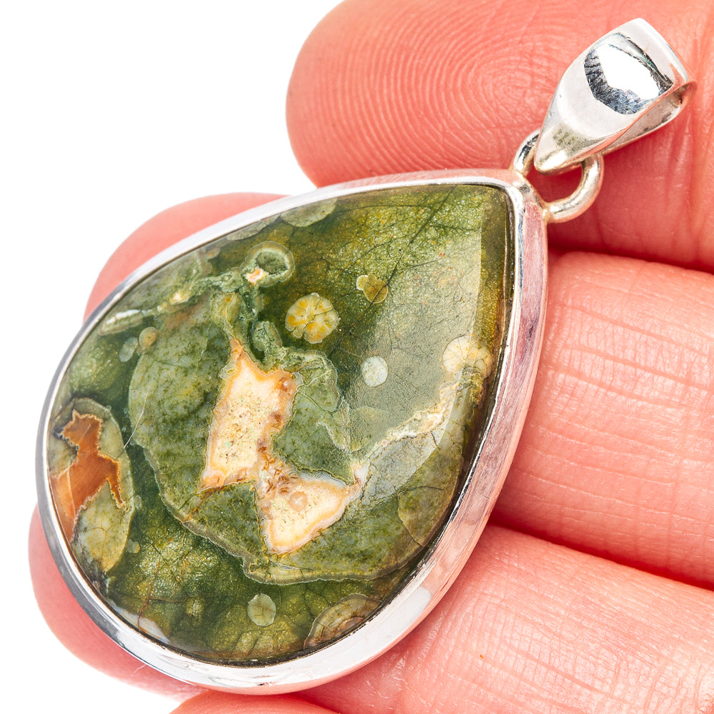 Rainforest Opal Pendant 1 5/8" (925 Sterling Silver) P44007