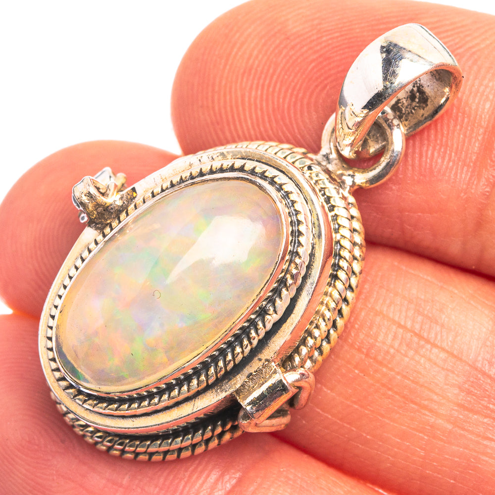 Poison Ethiopian Opal Pendant 1 3/8" (925 Sterling Silver) P38942