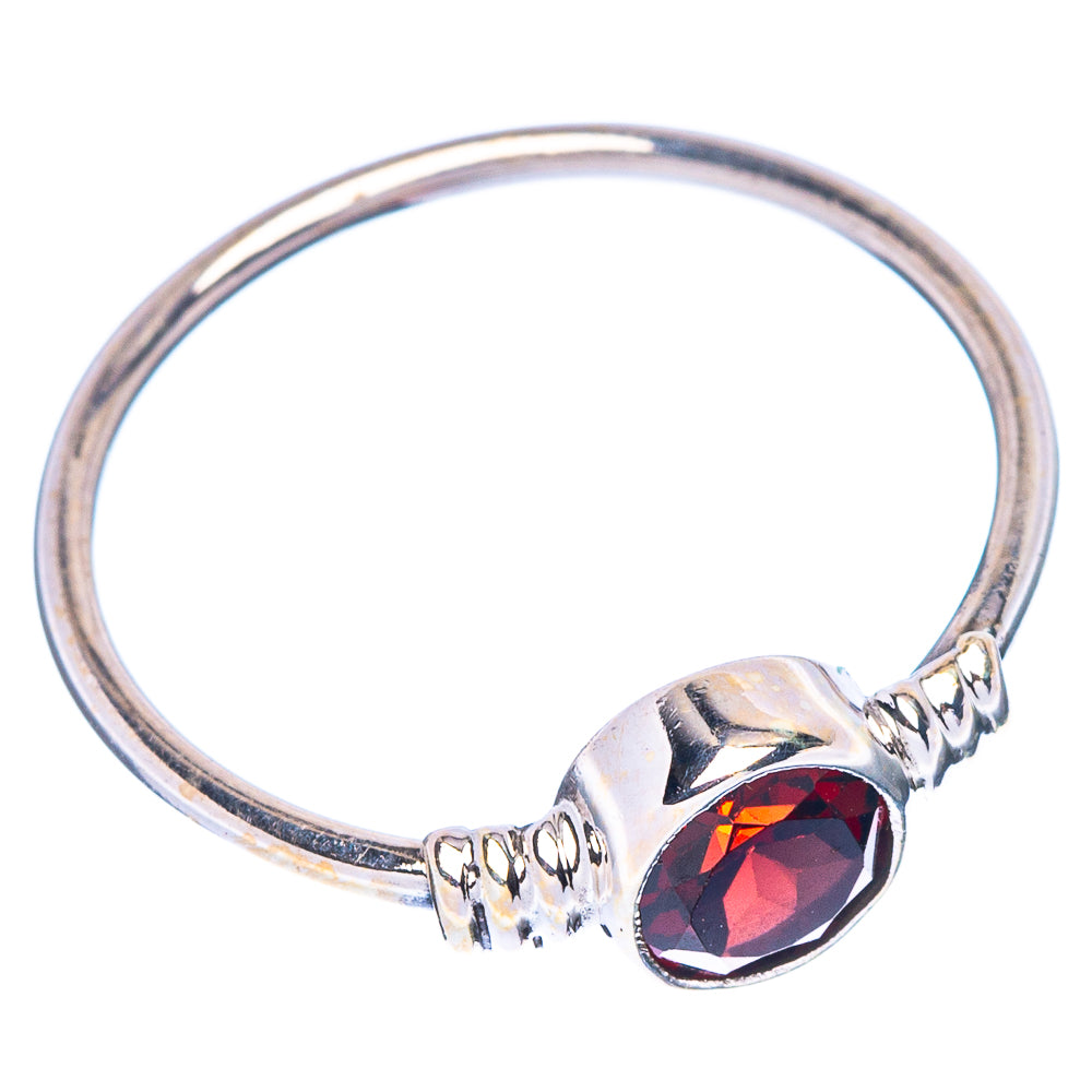 Garnet Dainty Ring Size 7.25 (925 Sterling Silver) R146957