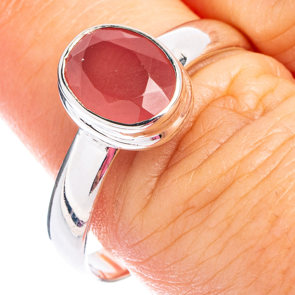 Rhodochrosite Ring Size 9 (.925 Sterling Silver)