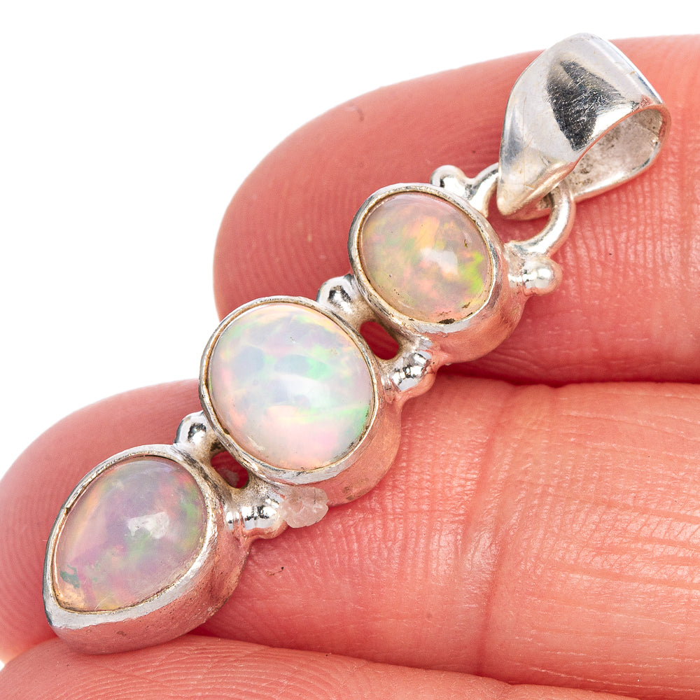 Rare Ethiopian Opal Pendant 1 3/4" (925 Sterling Silver) P40655