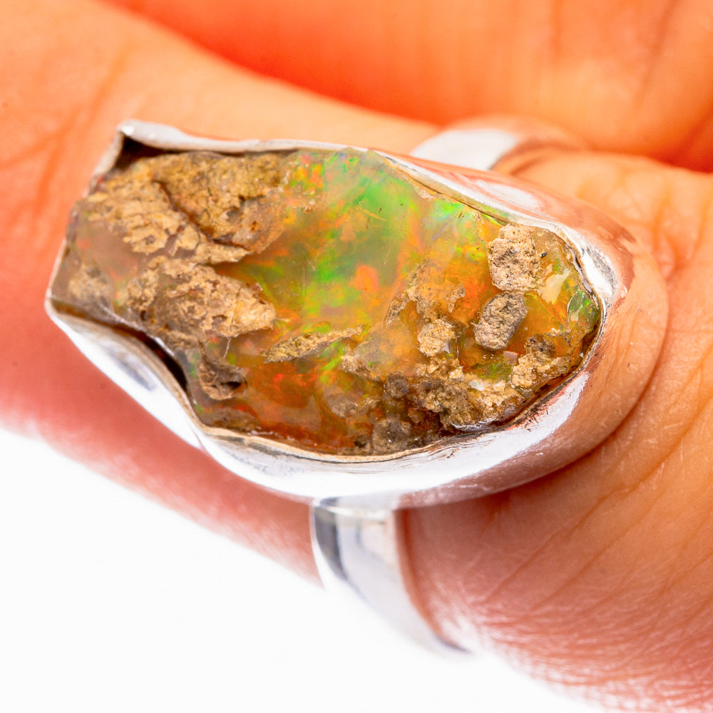 Raw Ethiopian Opal Ring Size 6.25 (925 Sterling Silver) R142115