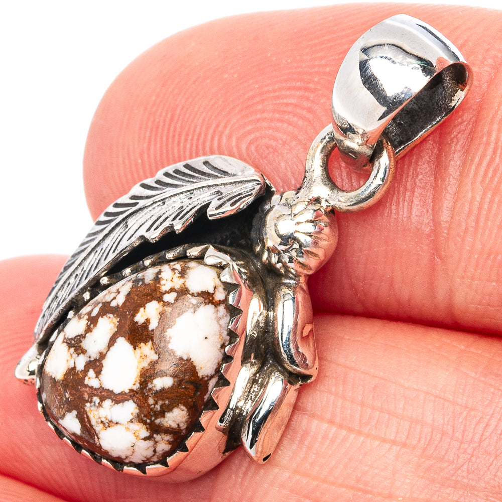 Wild Horse Jasper Pendant 1 1/8" (.925 Sterling Silver)