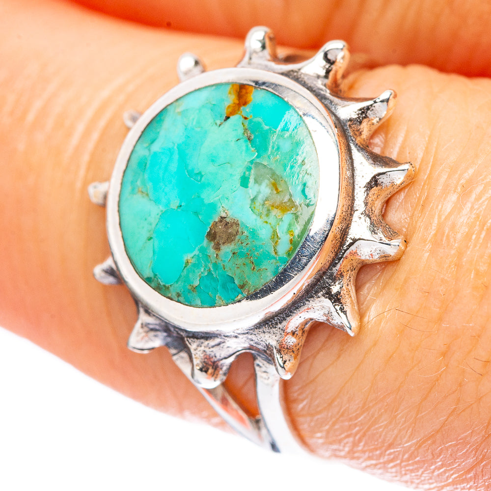 Rare Arizona Turquoise Ring Size 7.5 (925 Sterling Silver) R4460