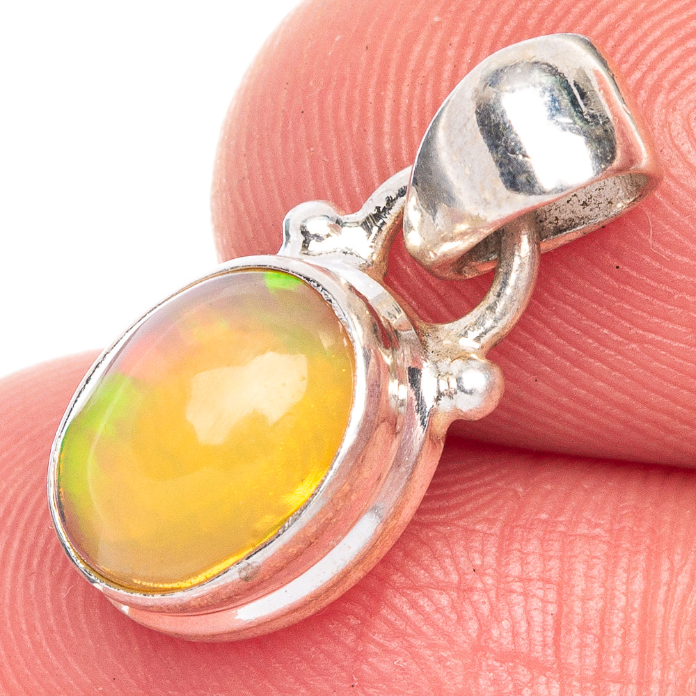 Rare Ethiopian Opal Pendant 3/4" (925 Sterling Silver) P40621