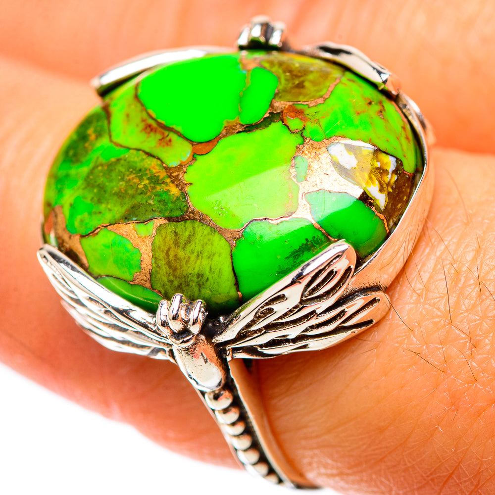 Green Copper Composite Turquoise Ring Size 8 (925 Sterling Silver) RING138722