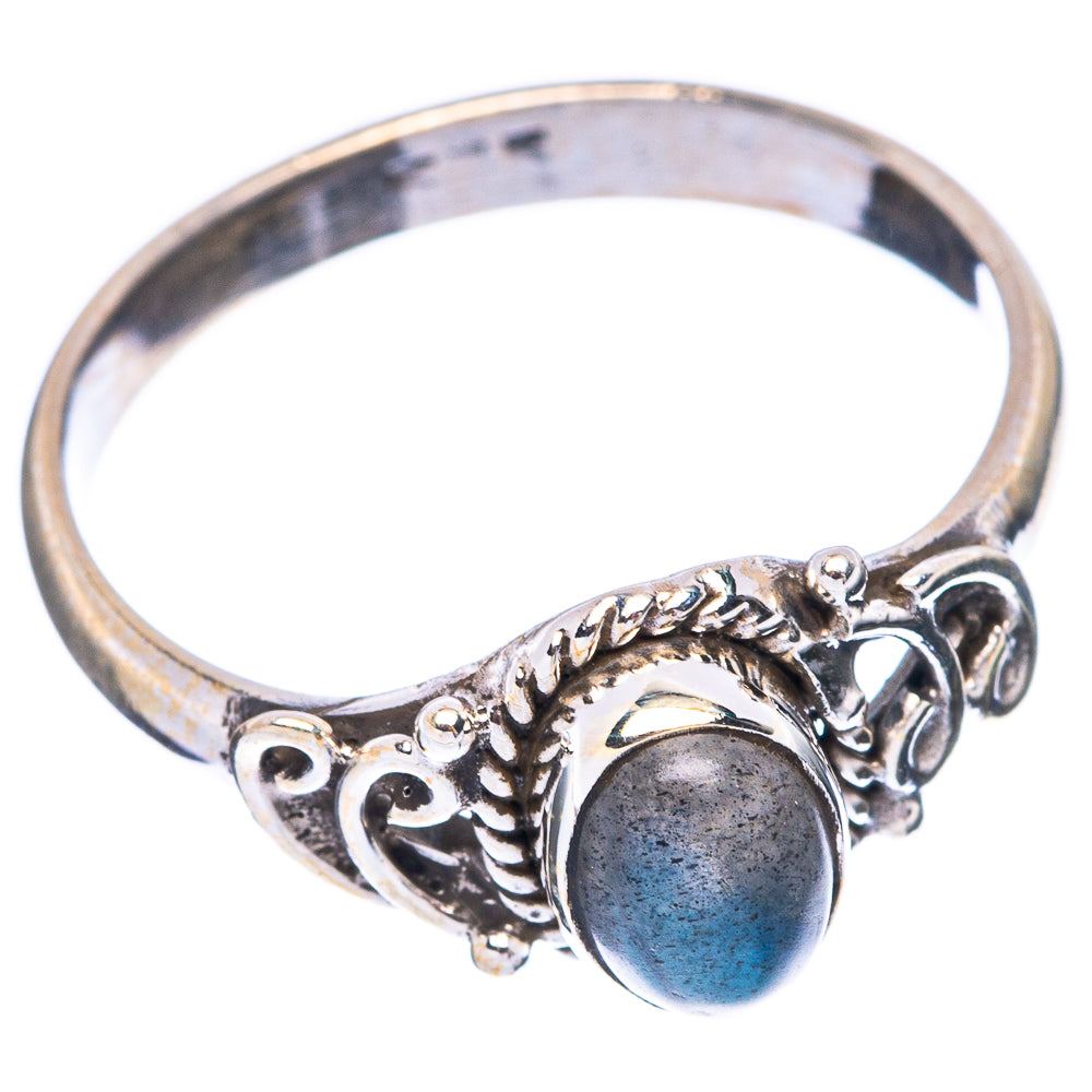 Labradorite Dainty Ring Size 7.75 (925 Sterling Silver) R5822