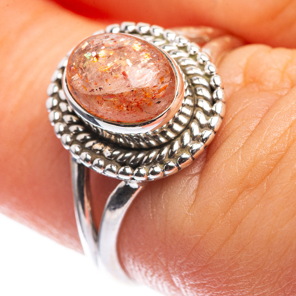 Sunstone Dainty Ring Size 6 (925 Sterling Silver) R142573