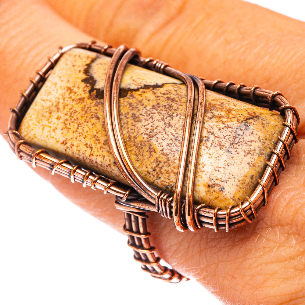 Picture Jasper Ring Size 8.75 (Oxidized Copper)
