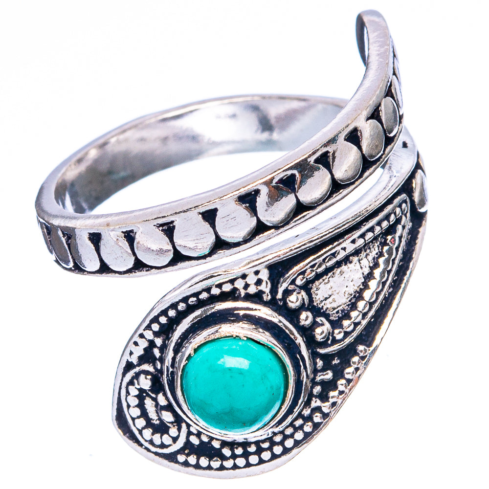 Turquoise Dainty Ring Size 6 Adjustable (925 Sterling Silver) R5215