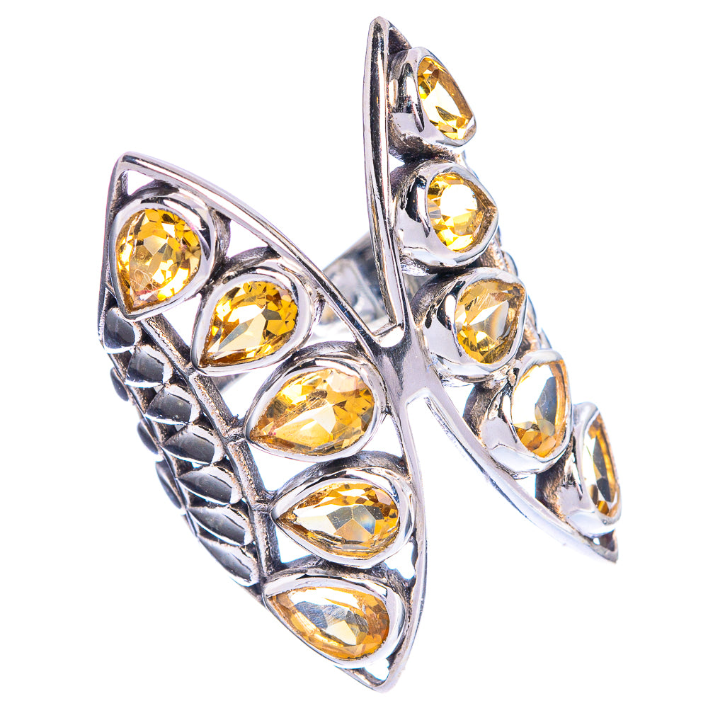Large Faceted Citrine Ring Size 6 (925 Sterling Silver) R144379