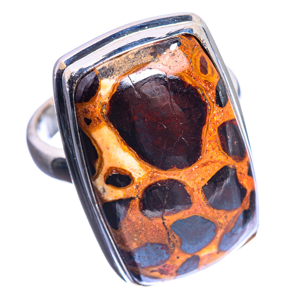 Large Chert Breccia 925 Sterling Silver Ring Size 8.25