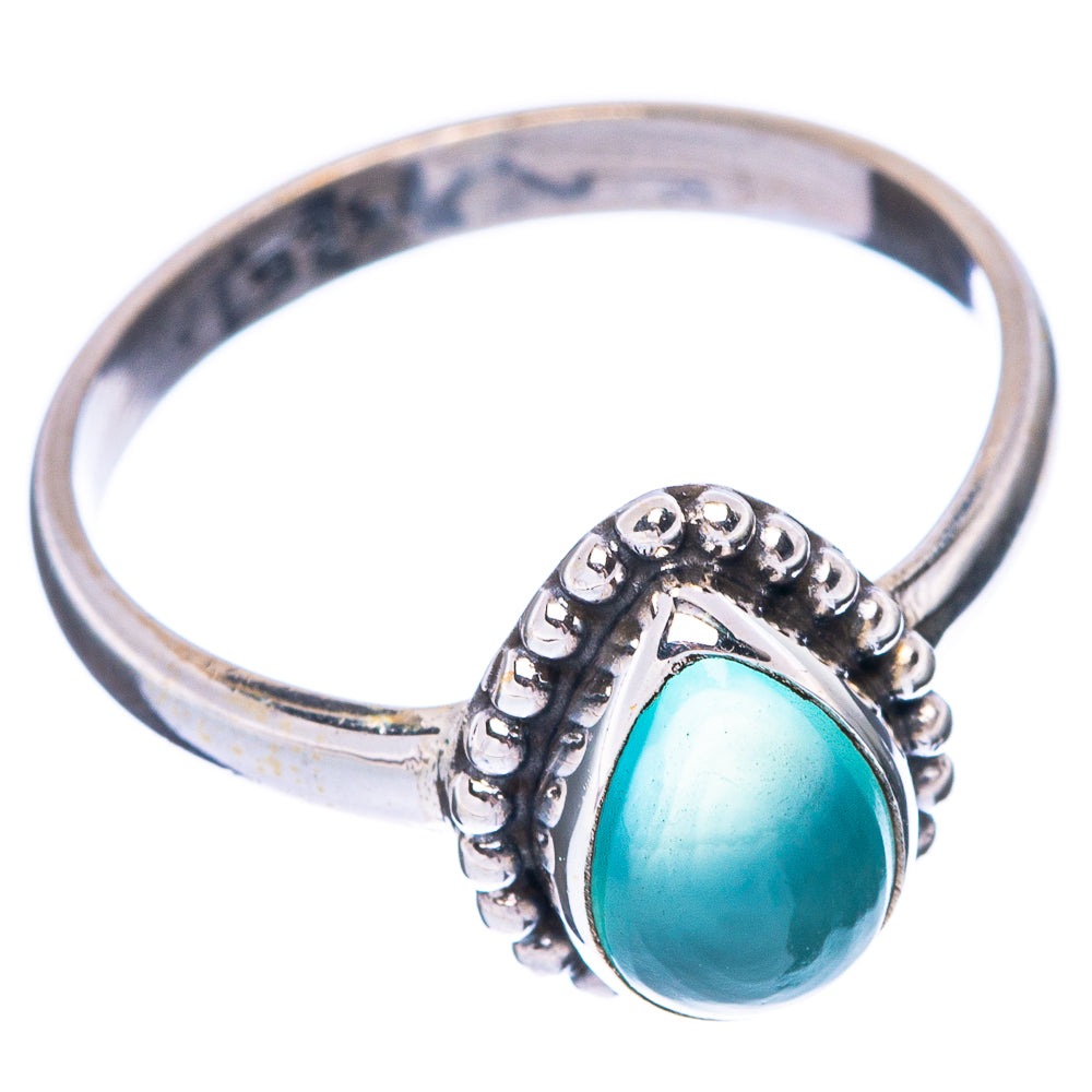 Aqua Chalcedony Dainty Ring Size 7 (925 Sterling Silver) R5802