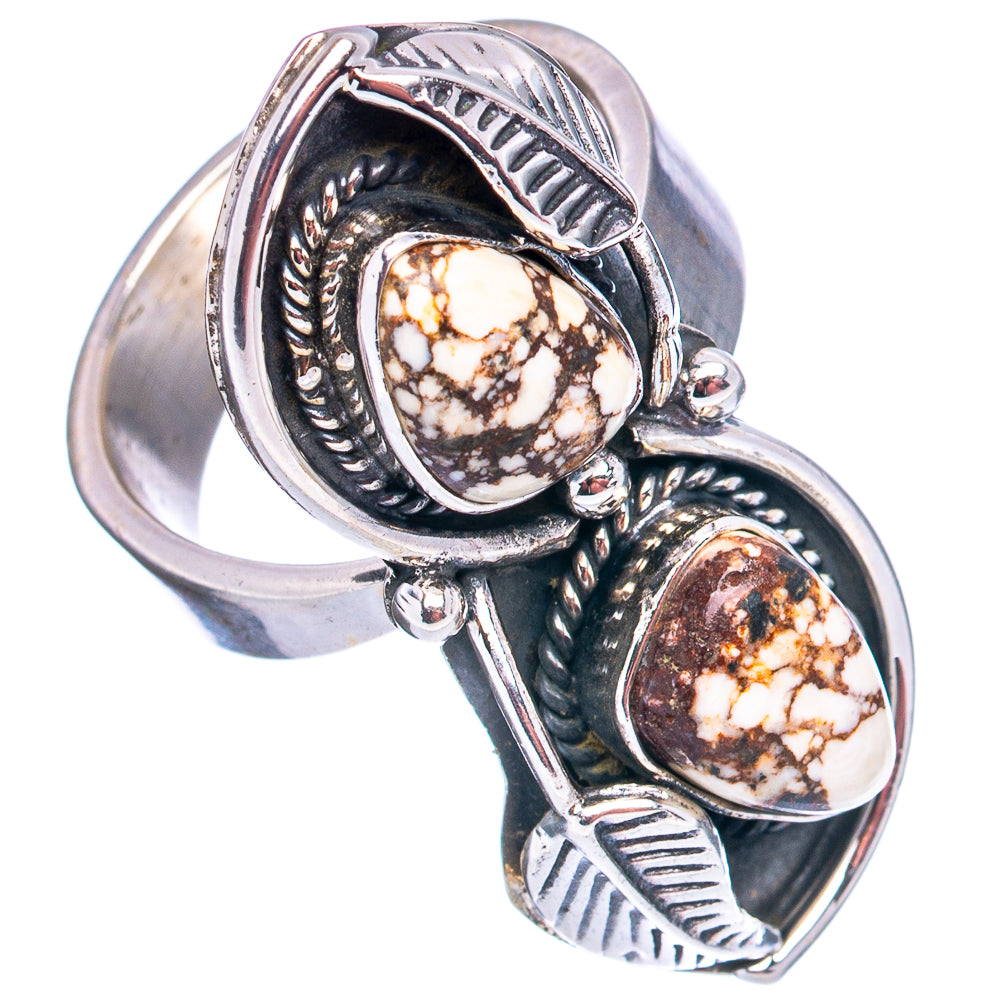 Wild Horse Jasper Ring Size 8 Adjustable (.925 Sterling Silver)