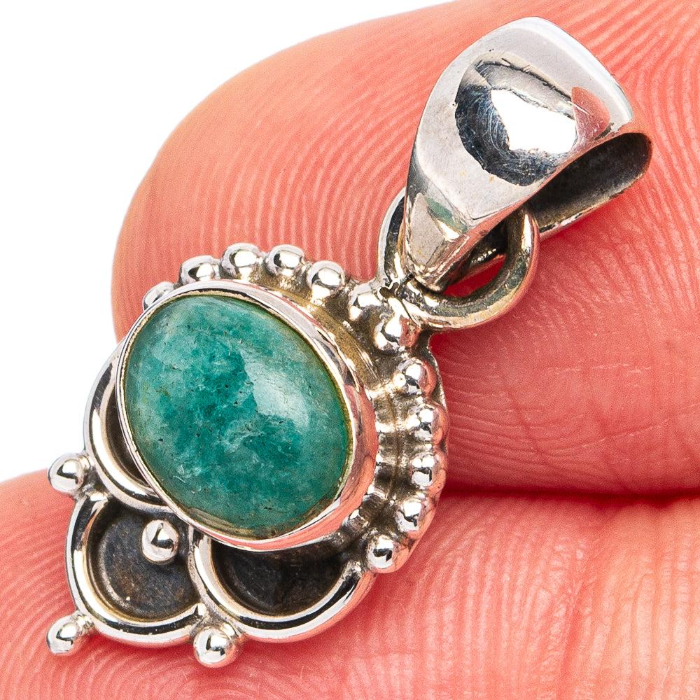 Amazonite Pendant 1" (925 Sterling Silver) P45565