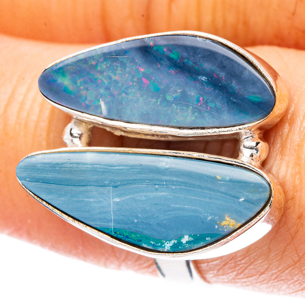 Rare Doublet Opal Ring Size 8 (925 Sterling Silver) R4306