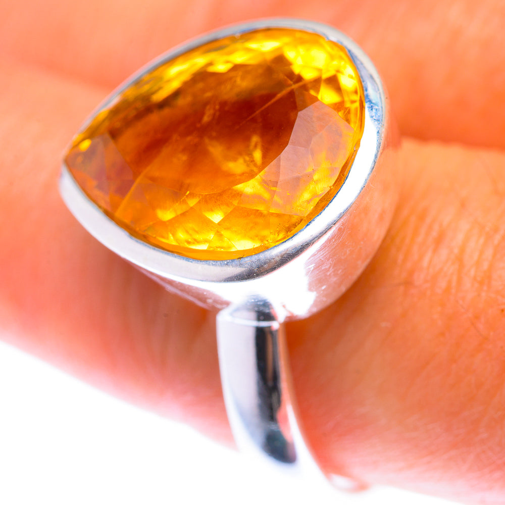 Faceted Citrine Ring Size 9 (925 Sterling Silver) RING139945