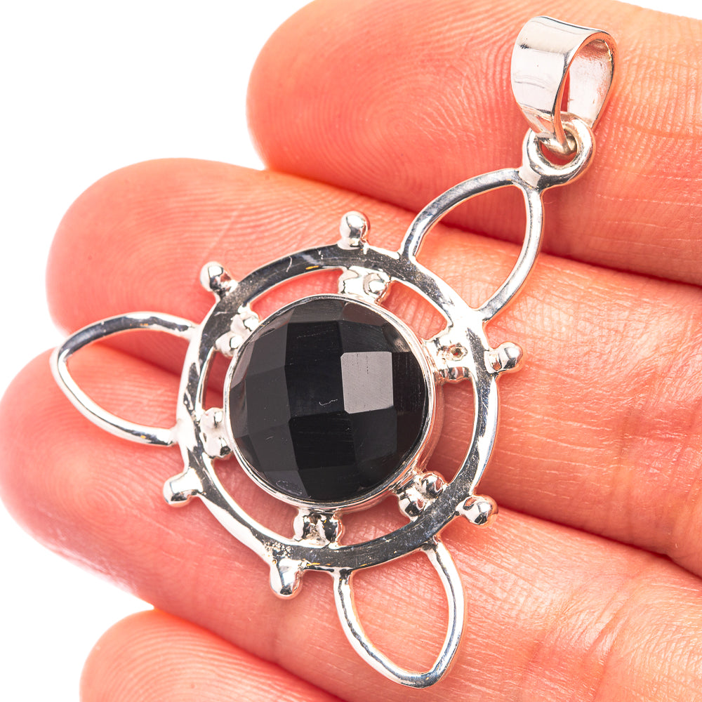 Premium Signature Black Onyx Pendant 1 1/2" (925 Sterling Silver) P38760